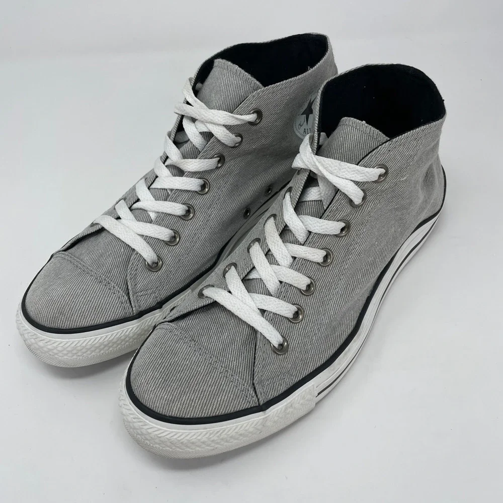 Converse Chuck Taylor All Star Grey Pinstripe High Top Classic M 10 12 132348F - Picture 3 of 10